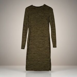 Prologue Long Sleeve Knit Dress Size Small Minimalist Fitted Neutral Bodycon